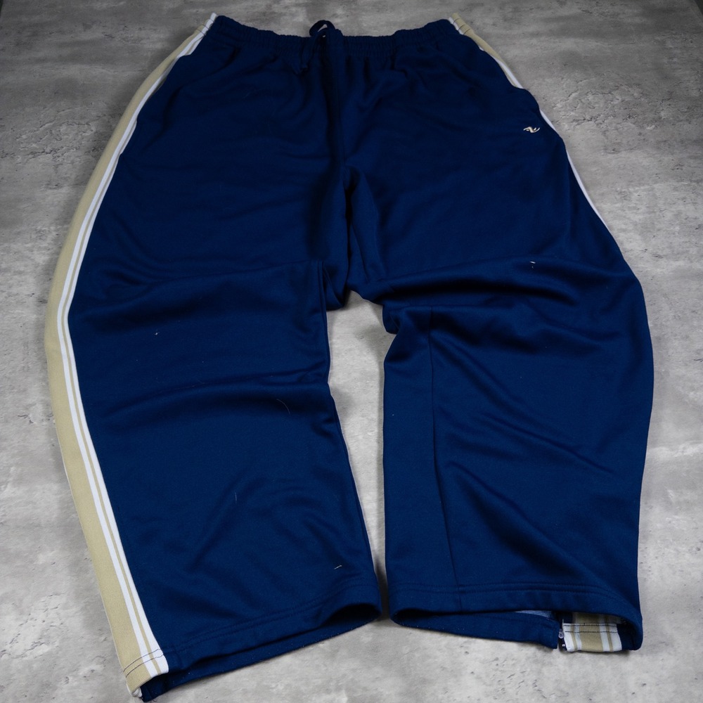 y2k athletic works track pants baggy side stripe mens 2xl